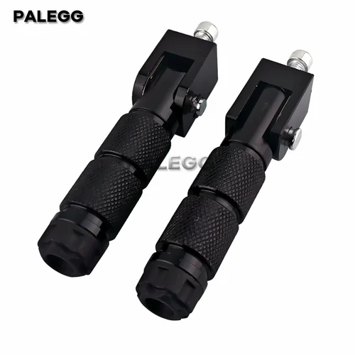 Imagen 2 del producto Reposapiés plegables universales para motocicleta, juego de pedales traseros de aluminio CNC, 2 piezas, M8