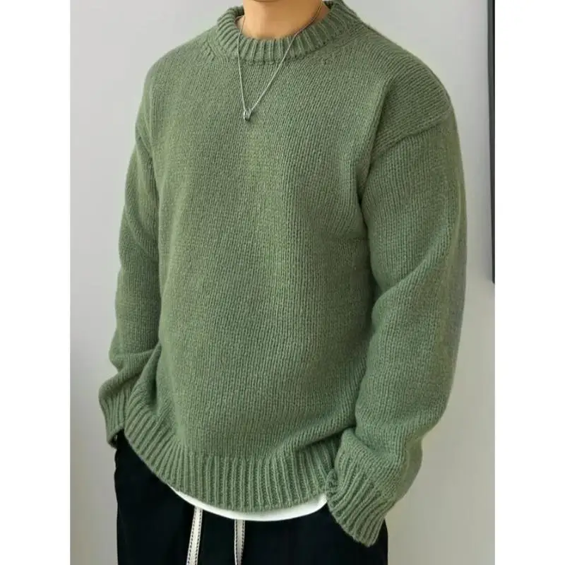

Men's Knitted Sweater Thiened Coolmax Fiber Collar Nine Sve Length Ciwalk Suitable Knwear New Sle Winter Season