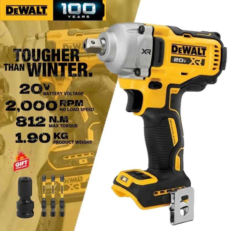 DEWALT DCF892 Impact Wrench With Detent Pin Anvil Power Tool Compact Brushless Cordless Mid-Range Impact Wrench DCF892B