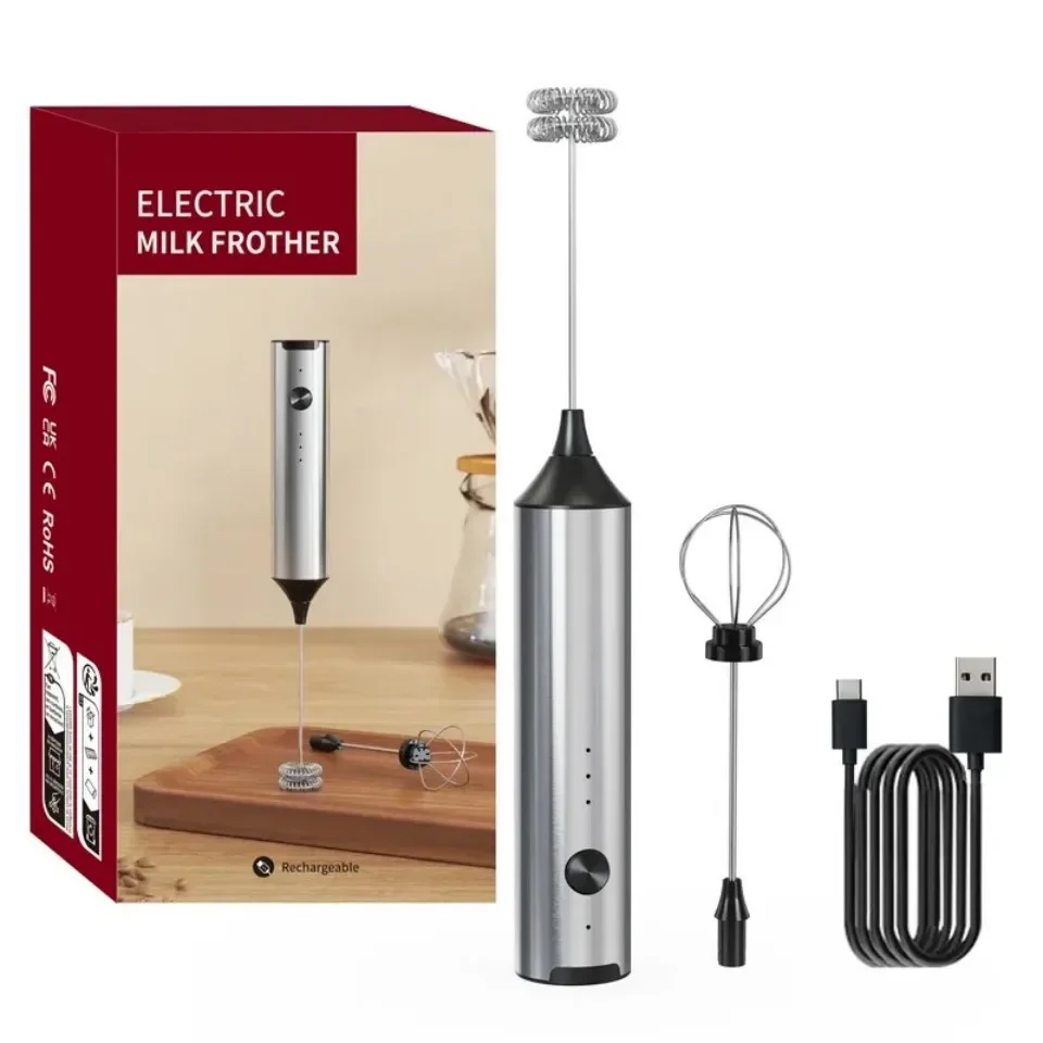 Tragbarer Eierschläger Mixer Kabelloser Elektrischer Mini-Milchaufschäumer Kaffee-Schneebesen Küchen-Rührer Cappuccino-Kaffeebereiter