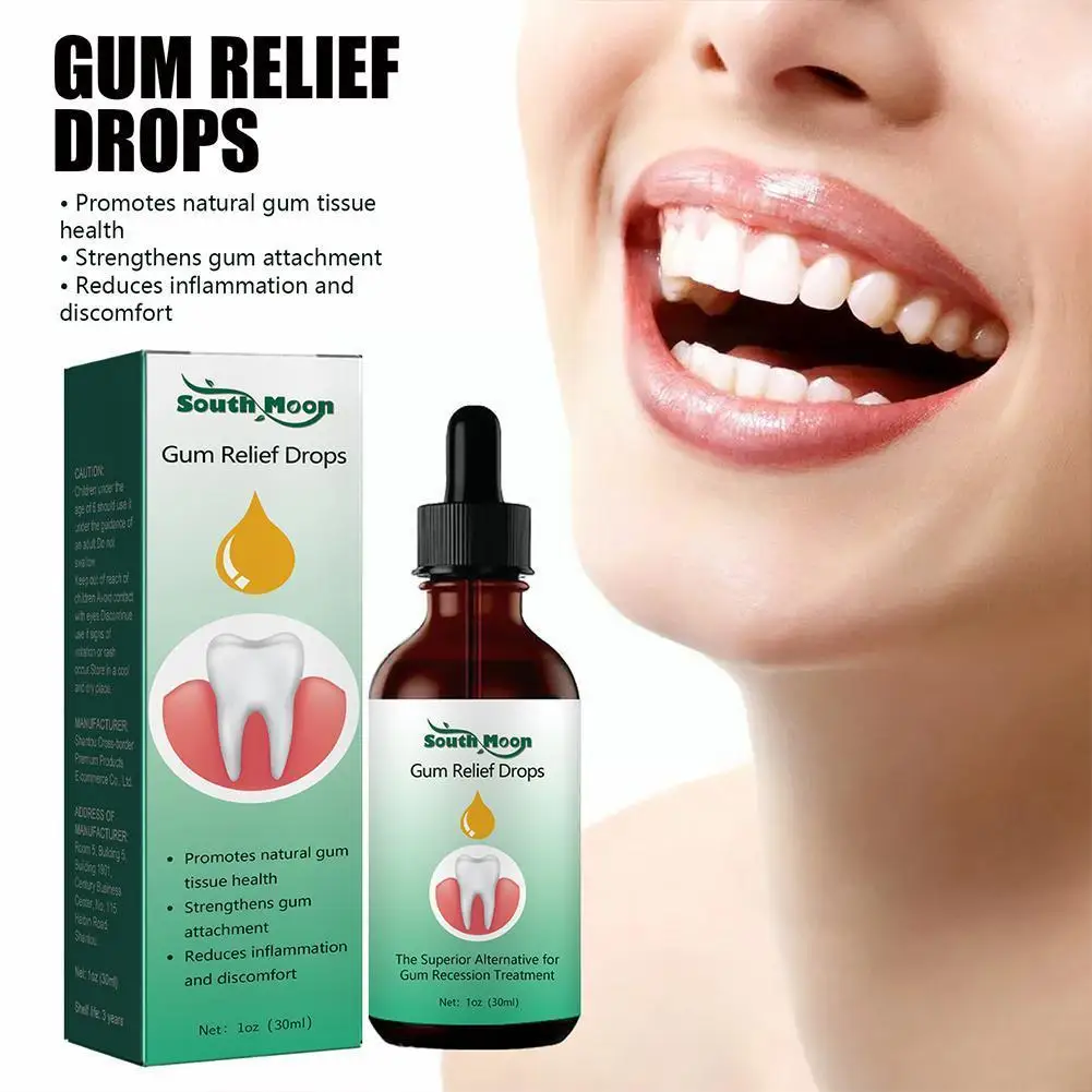 Goma Regrowth Drops Aliviar Boca Feridas Bolhas, Tratamento periodontal Gum Úlcera, Dor Antibactérias Cuidados, Faringite limpa ou A1Q8