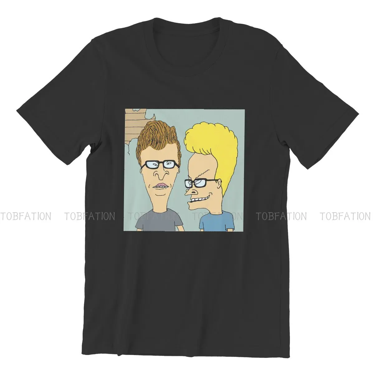 Beavis and Butthead Head Wearing Glass Head Shot Portrait Tshirt Men\'s Polyester Clothing Blusas T Shirt For Men