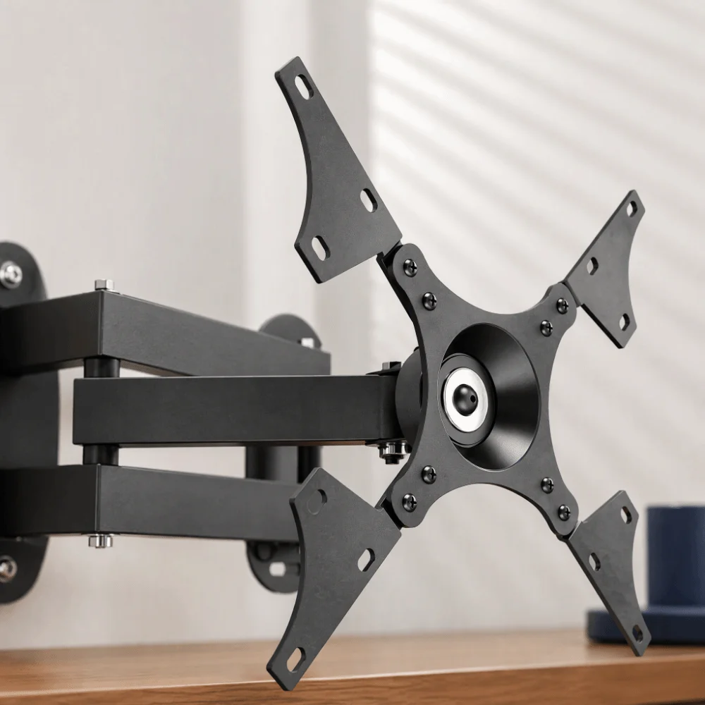 360 Degree Rotation TV Wall Mount Bracket Swivel Function Adjustable Rotating Arm Articulating TV Wall Mount Metal Construction