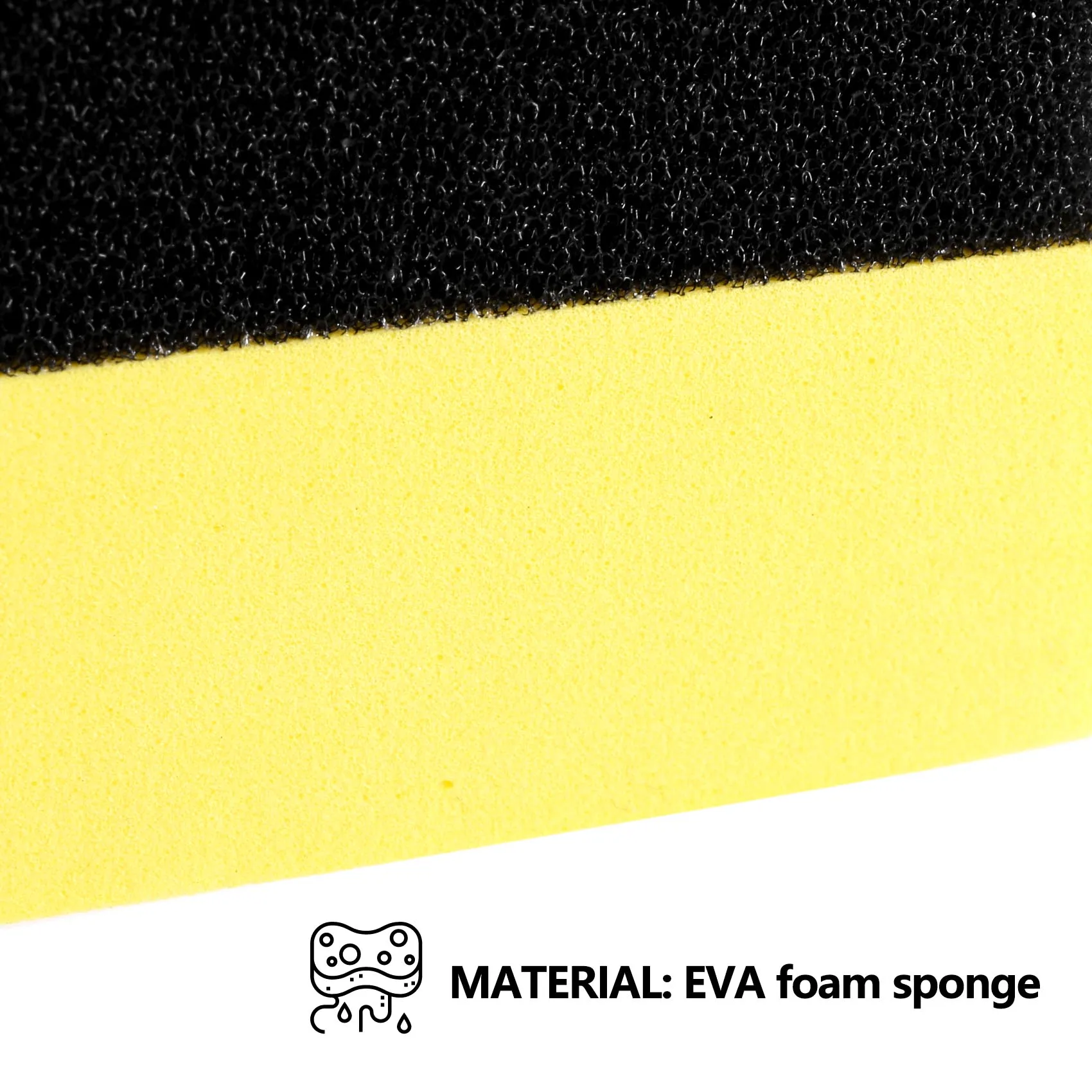 Super Sale 5x Professional Automotive Car Wheel Washer Tyre Tire Dressing Applicator Curved Foam Sponge Pad Black+yellow