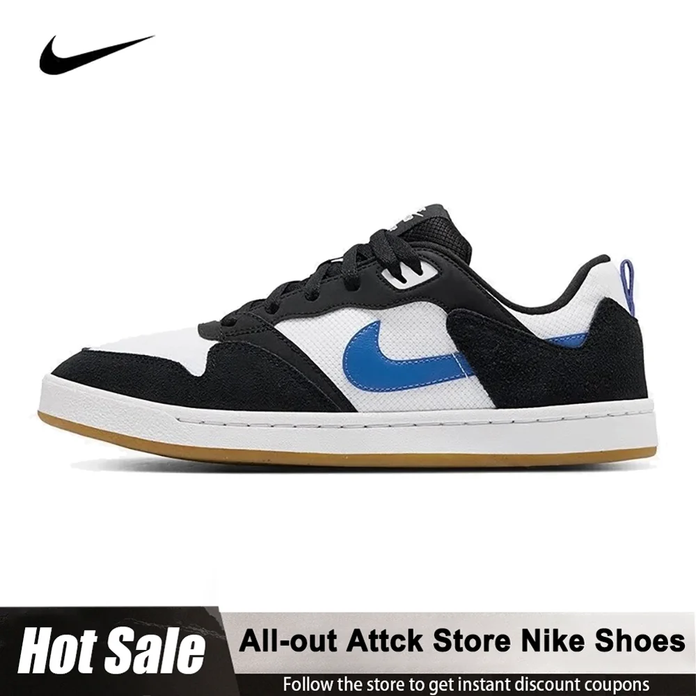 

Nike SB Alleyoop White Team Royal Low-top Casual Sneakers CJ0882-104 Breathable Skateboarding Shoes Simple Light Casual Shoes