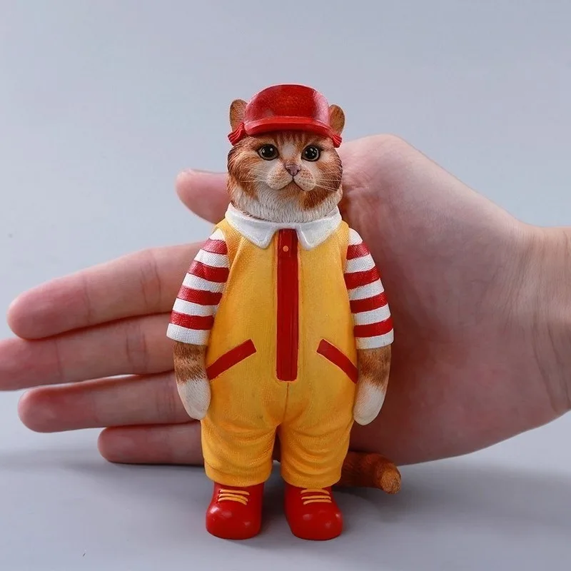 

In Stock JXK 1/6 Scale Action Figures Classic Cute Hambuger Store Yellow Cat Model for 12" Accessories Toys Decoration