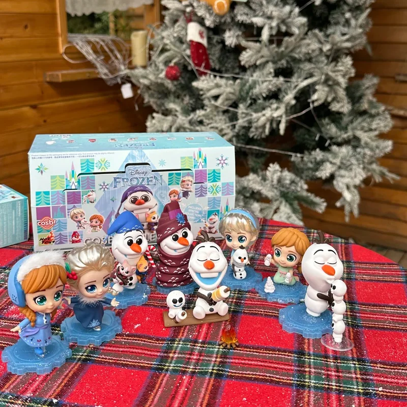 Hot Disney Blind Box Frozen 2.0 Cosbi Elsa Olaf Anna Mystery Box Anime Desktop Decoration Kawaii Pvc Model Toys Christmas Gift