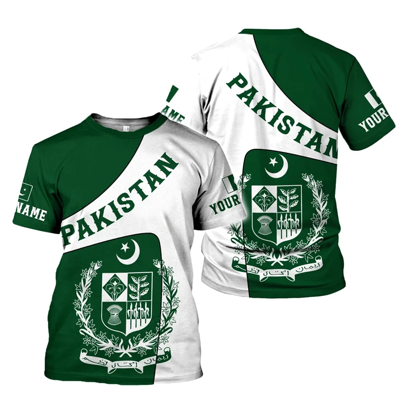 Pakistan Flag 3D Print Men's T-shirts For Men Clothing Summer Unisex Short Sleeve Tops Fashion Tees Streetwear Harajuku T Shirt