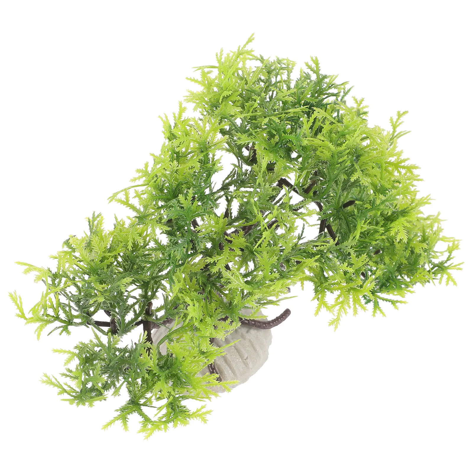 

Plastic Artificial Pine Tree Fish Tank Ornament Large Small Aquarium Plant Decoration Realistic Fish Tank Accessory