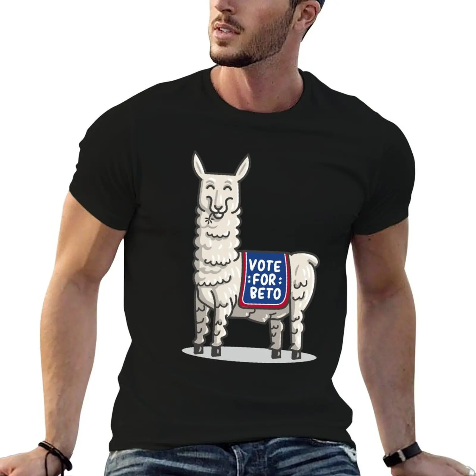 Vote For Beto Senate Midterm election cute Kids Llama T-Shirt oversized graphic tee plus size tops t shirts for men graphic