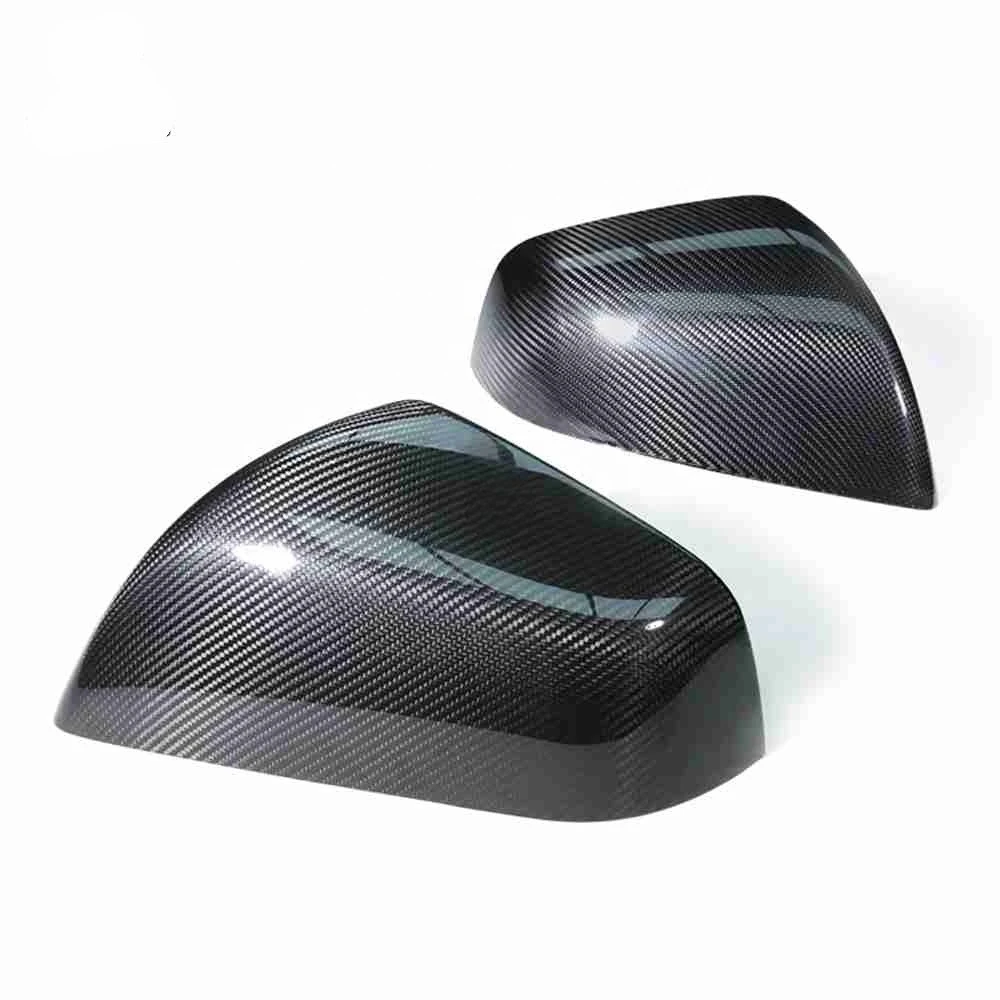 

ZAIQU Model X Dry Carbon Fiber Mirror Cover for Model X 2023+ Gloss Finish Stick on Car Rearview Mirror Caps