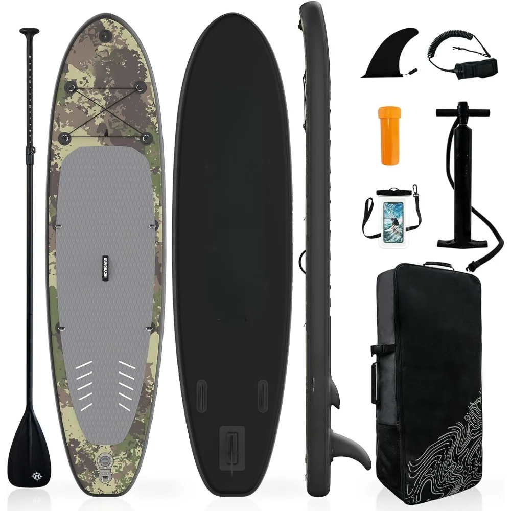 

Surfboard Inflatable Stand Up Paddle Premium Accessories Non-Slip Deck, Waterproof Bag, Leash, Paddle, Hand Pump Surfboard