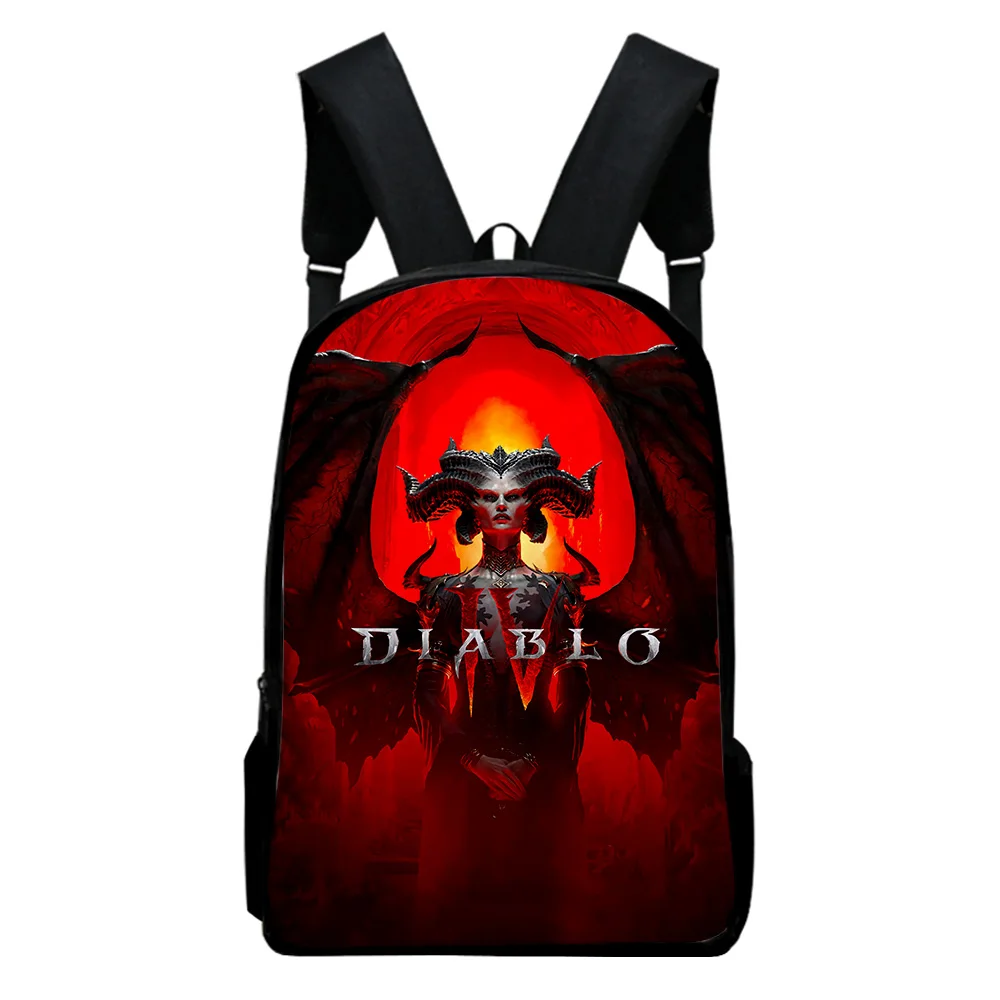 Diablo IV Lilith 2023 New Game Backpack School Bag Adult Kids Bags Unisex Backpack Daypack Harajuku Rucksack