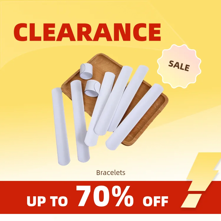 Clearance_30pcs/lot Blank Slap Bracelets Christmas Santa Claus Wristband Bracelet Slap Wrist Bands Xmas Party Festival Decoratio