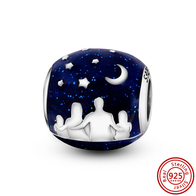 2026 Heißer Verkauf Charms Perle 925 Sterling Silber Blauer Schmetterling Leuchtender Glühwürmchen-Anhänger Passend für Armreif Armband Halskette DIY Schmuck – Detail 5