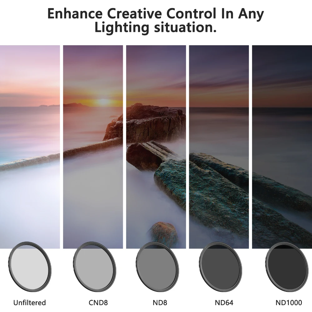 ARTCISE ND8 Lens Filter Light Reducer HD Neutral Density Filter Accurate Color Temperature for Camera DSLR Photo Videography