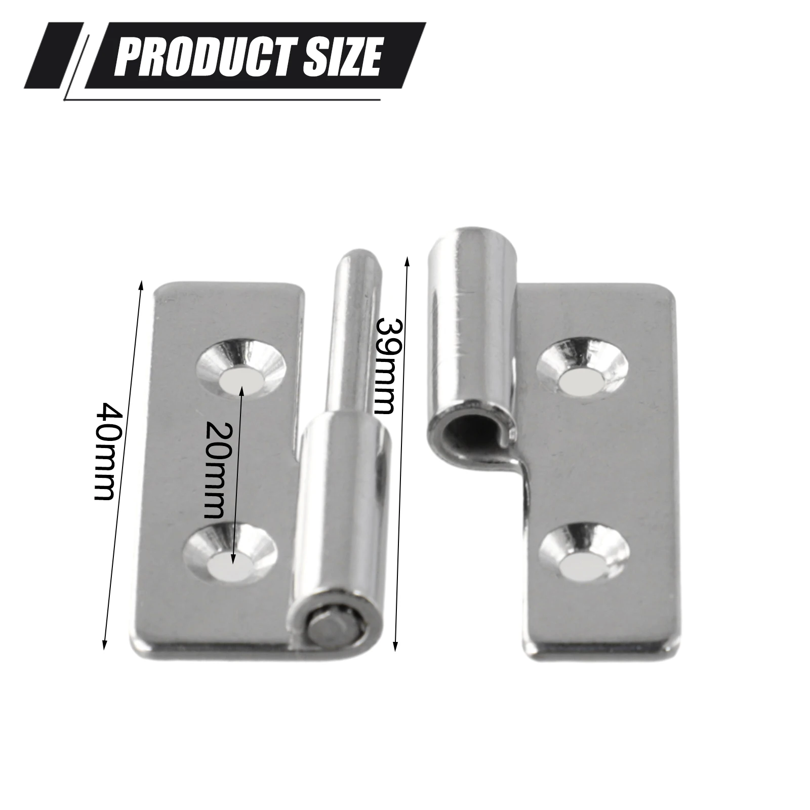 Door Tool Removable Hinge Silver Slip Joint 40*30*1.5mm Detachable Door Detachable Hinge Practical Brand New for durable