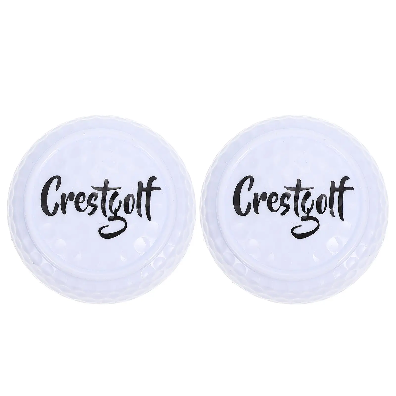 

2 Pcs Flat Golf Stuff Golfing Balls Auxiliary Tool Professional Training Synthetic Rubber Miss Indoor Accessory