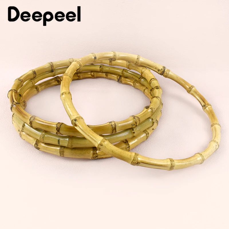 

1/2/4Pcs Deepeel 7-18cm Natural Bamboo Bag Handles for Women Handbag Purse Handle Woven-Bag Ring DIY Handmade Bags Accessories