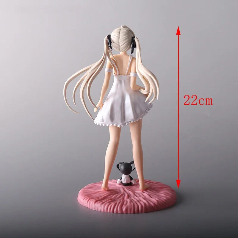 Nova figura de 24cm de Yosuga no Sora, feita em PVC, modelo de boneca de anime, brinquedo fofo com saia branca com suspensórios, para presente de meni