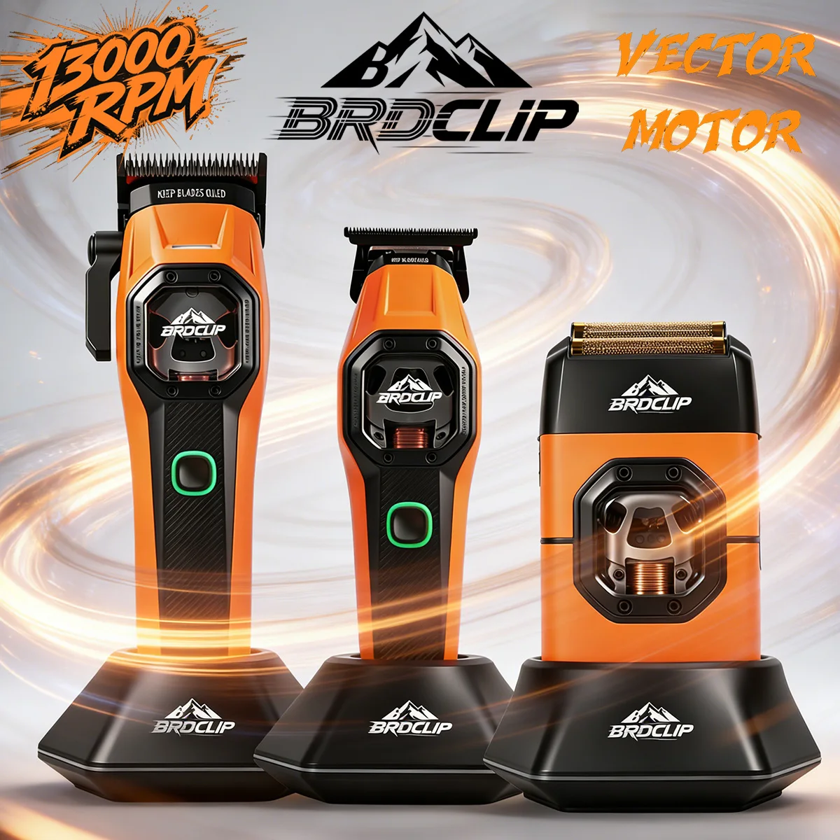 New Professional BRDCLIP Salon Barber Kit Vector Motor Hair Clipper 7800-13000RPM Trimmer 8000-13000RPM Metal Body 2603 Shaver