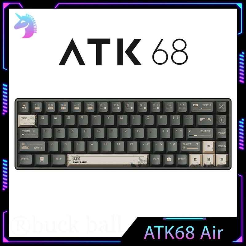 

Игровая клавиатура ATK68 Air, механическая Проводная клавиатура, игровые клавиатуры с быстрым запуском, умная скорость X, горячая замена, низкая задержка