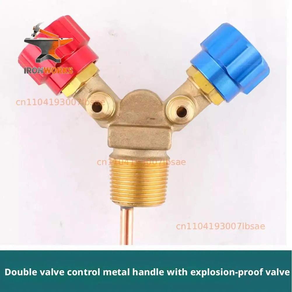 Special cylinder valve for refrigerant recovery and recharge / high and low pressure embossed valve