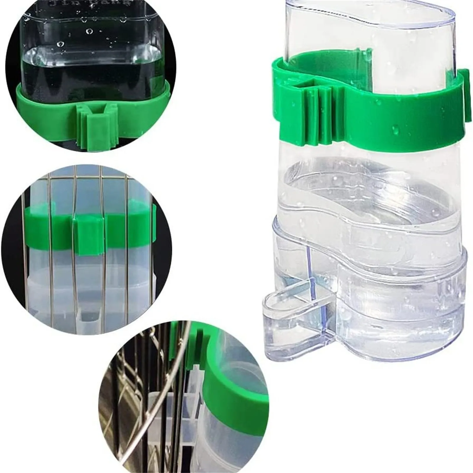 Bird Water Drinker Feeder Container Automatic Pet Feeder Birdcage Hanging Bowl Water Bottle Parrot Drinking Water Food Dispenser view 4