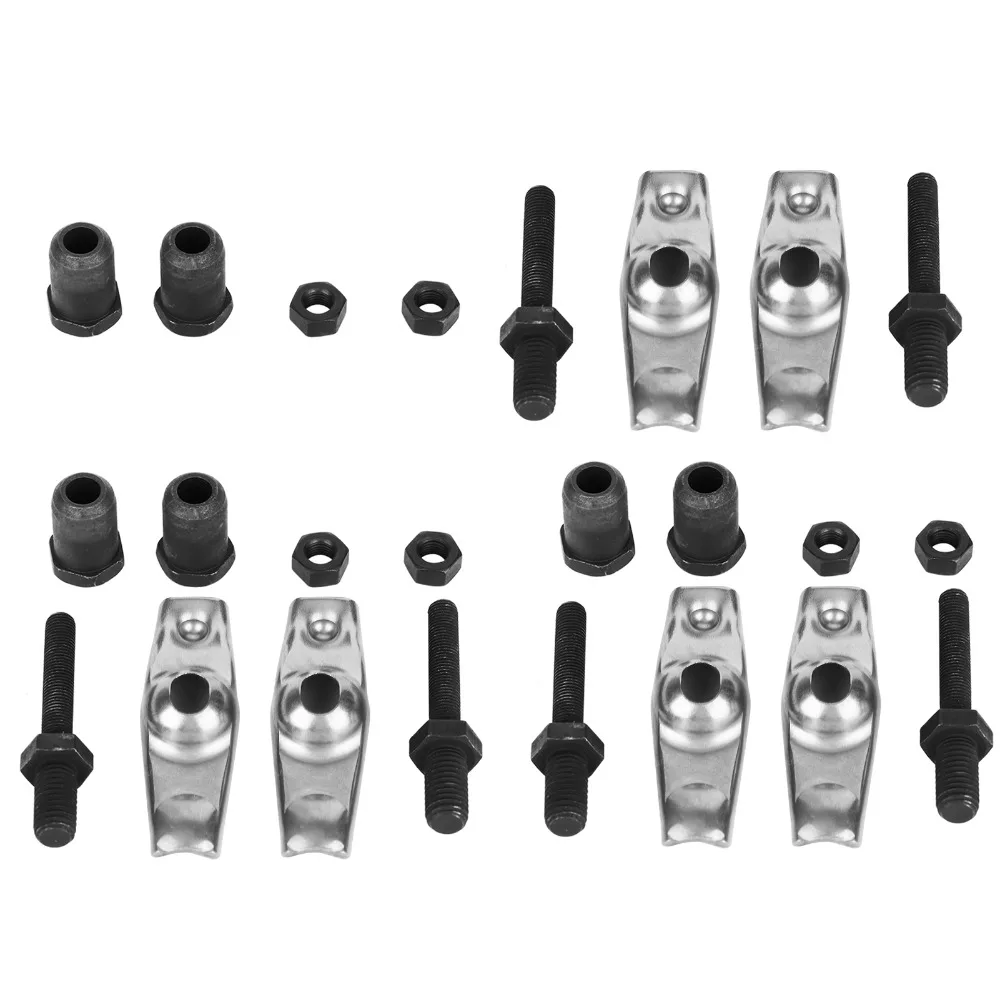 3SET Iron Valve Rocker Arm Set Silver and Black Compact Cylinder End Accessories High Performance for GX390 GX420