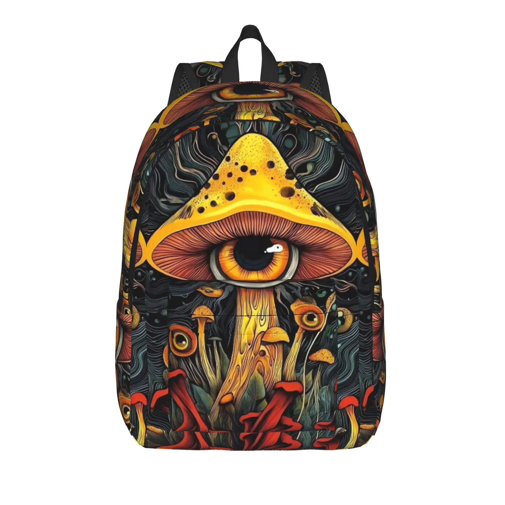 Trippy Magic Mushroom Backpack  Aesthetic Backpacks Student Travel Large School Bags High Quality Rucksack