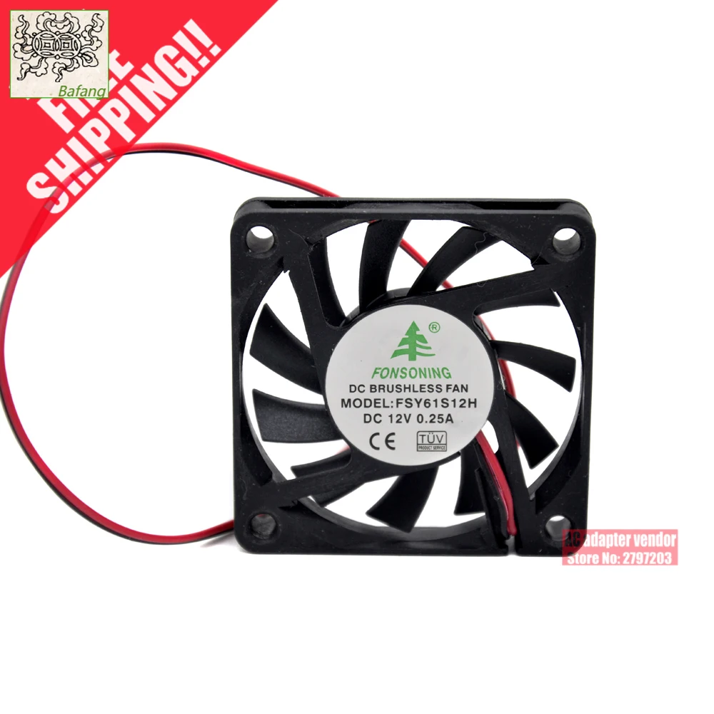 

Jinlingge для FONSONING FSY61S12H 6010 12 В 0,18 А 6 см ультратонкий бесшумный охлаждающий вентилятор для проектора