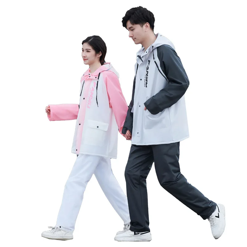 Stylish Raincoats for Ladies Fashion Raincoat Rain Pants Suit Split Men and Women on Foot Take-out Rider Rainproof Motorcycle