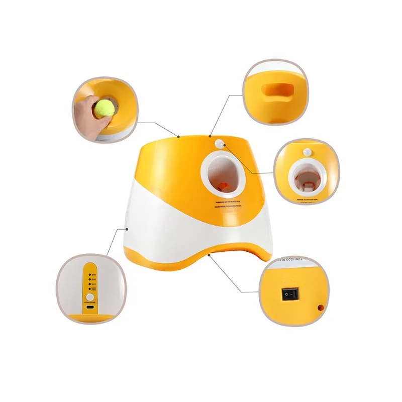 Pet automatic tee machine dog pitching ball throwing toy teasing dog throwing ball pinball tennis launcher
