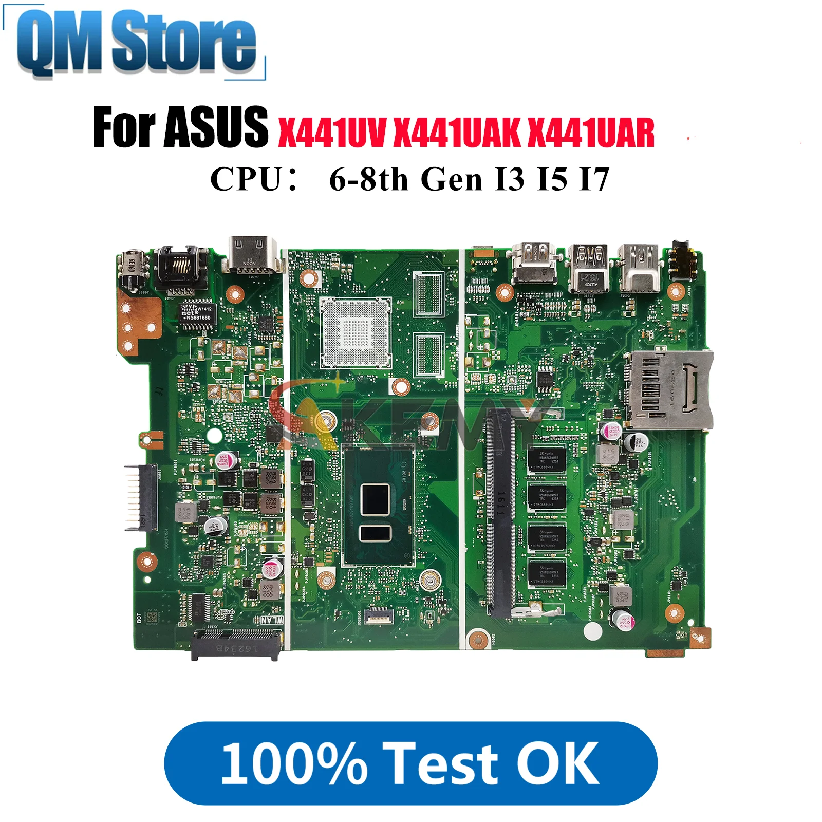 

X441UA Материнская плата для ноутбука ASUS X441UF F441U X441URK X441UVK X441UB X441UV X441UAK X441UAR A441U X441U Материнская плата I3 I5 I7 CPU