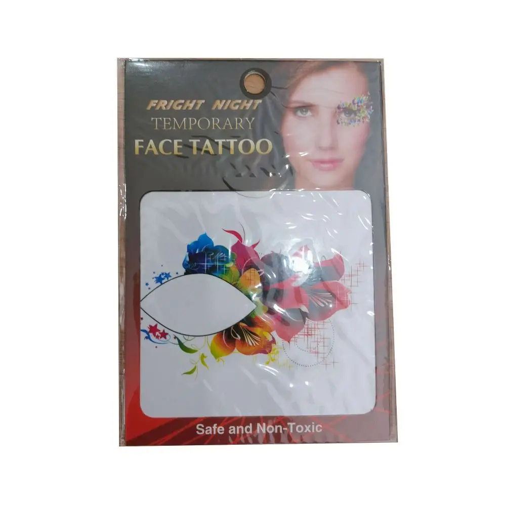 Pegatinas de tatuaje de sombra de ojos a prueba de agua, tatuaje falso de moda, tatuaje temporal de ojos, maquillaje de transferencia de agua colorido, pegatina delineador de ojos