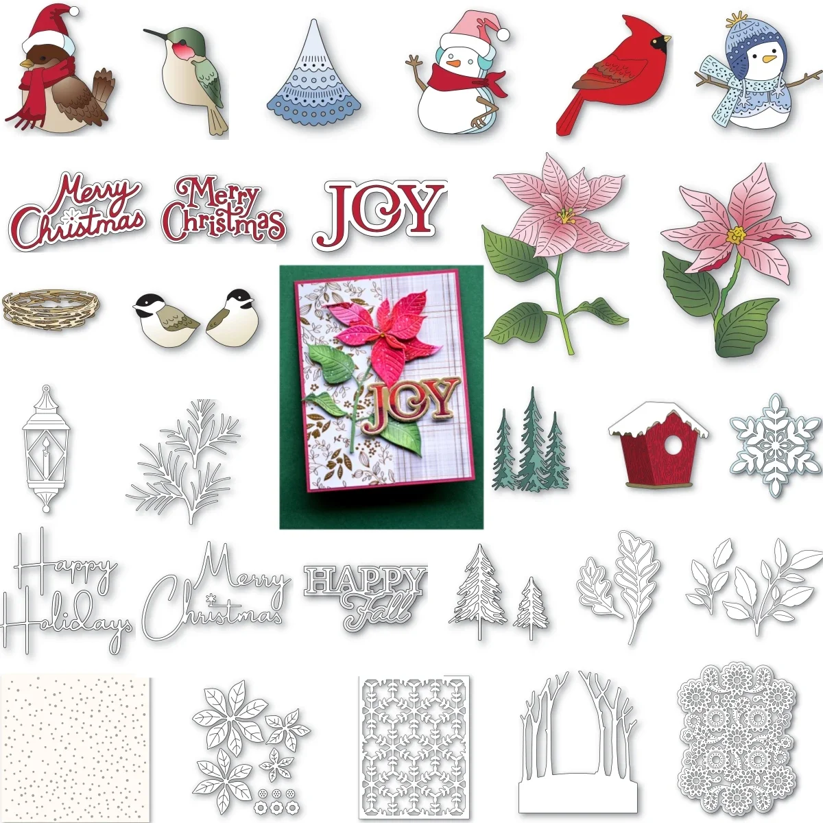 

Christmas Collection Snowflake Snowman Tree Metal Cutting Dies Stencil Scrapbooking Photo Album DIY Handmade Paper Cards Crafts