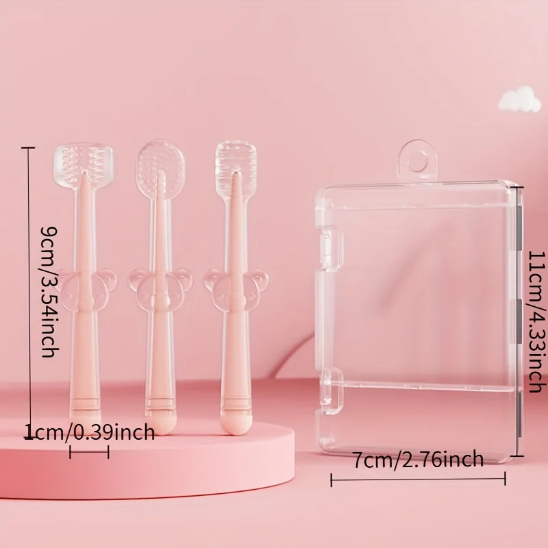 1 cepillo de dientes para dientes de bebé, herramienta de limpieza de revestimiento de lengua de limpieza bucal para bebé, cepillo de dientes para bebé, cepillo para recubrimiento de lengua de bebé, o suave