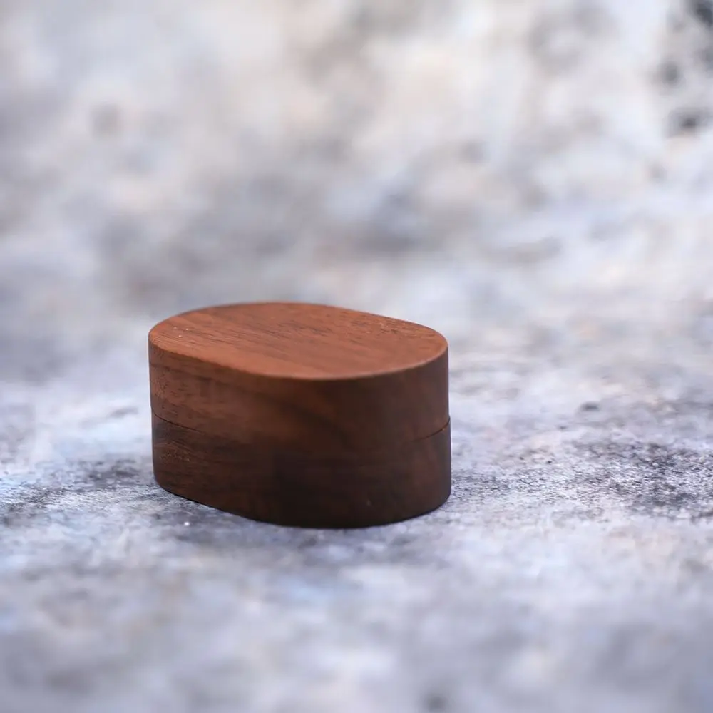 Wooden Storage Box For Jewelry Ring Earring Organizer Vintage Small Case Portable Compact Keepsake Trinket Container