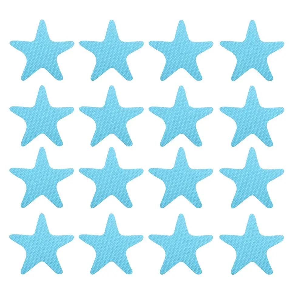 

40 Pcs Bathroom Non-slip Stickers Anti-slip Decal Star Shape Tub Safety Sky-blue Bathtub