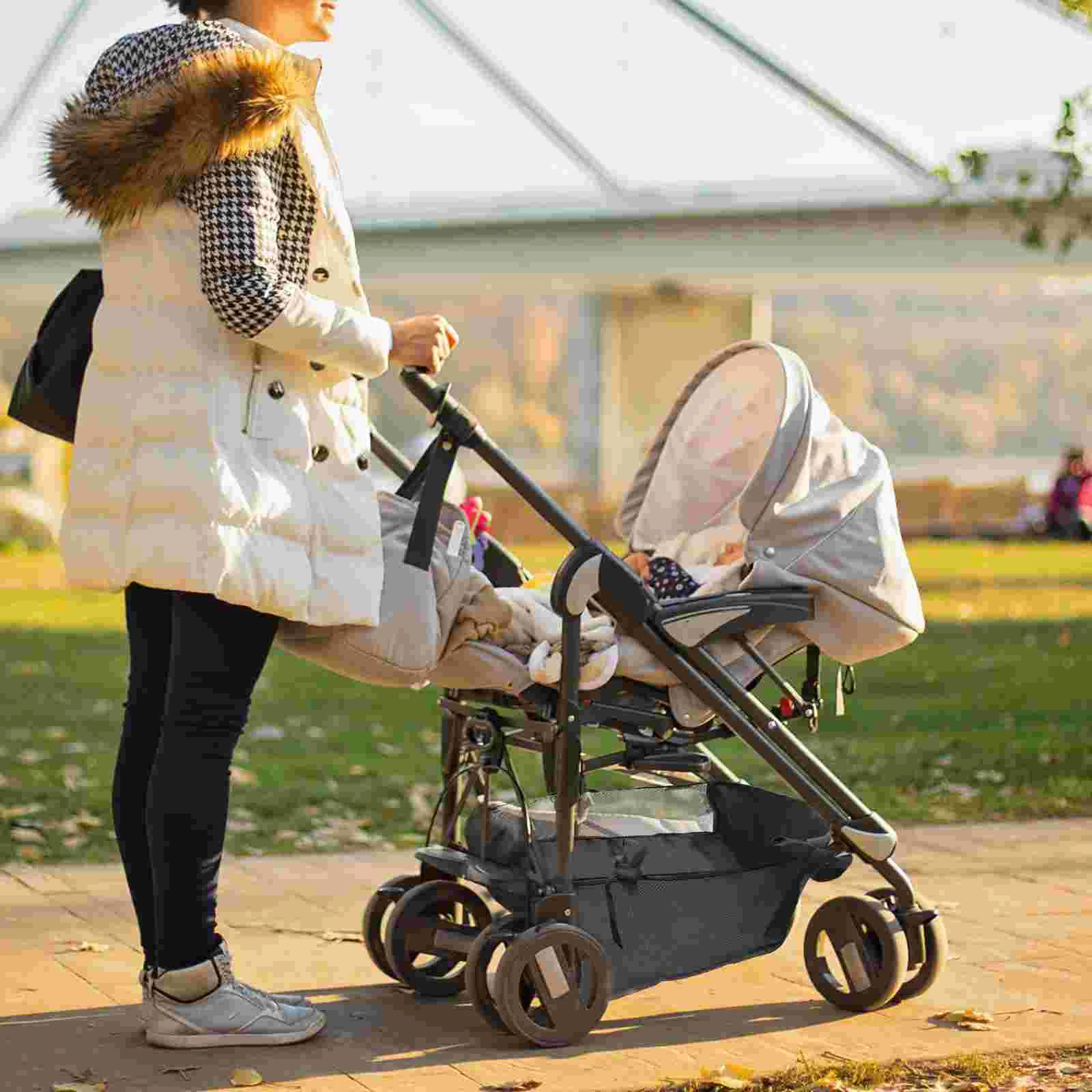 Borsa per cestino portaoggetti per passeggino Accessori per carro Custodia per pannolini appesa per asilo nido in tessuto Oxford