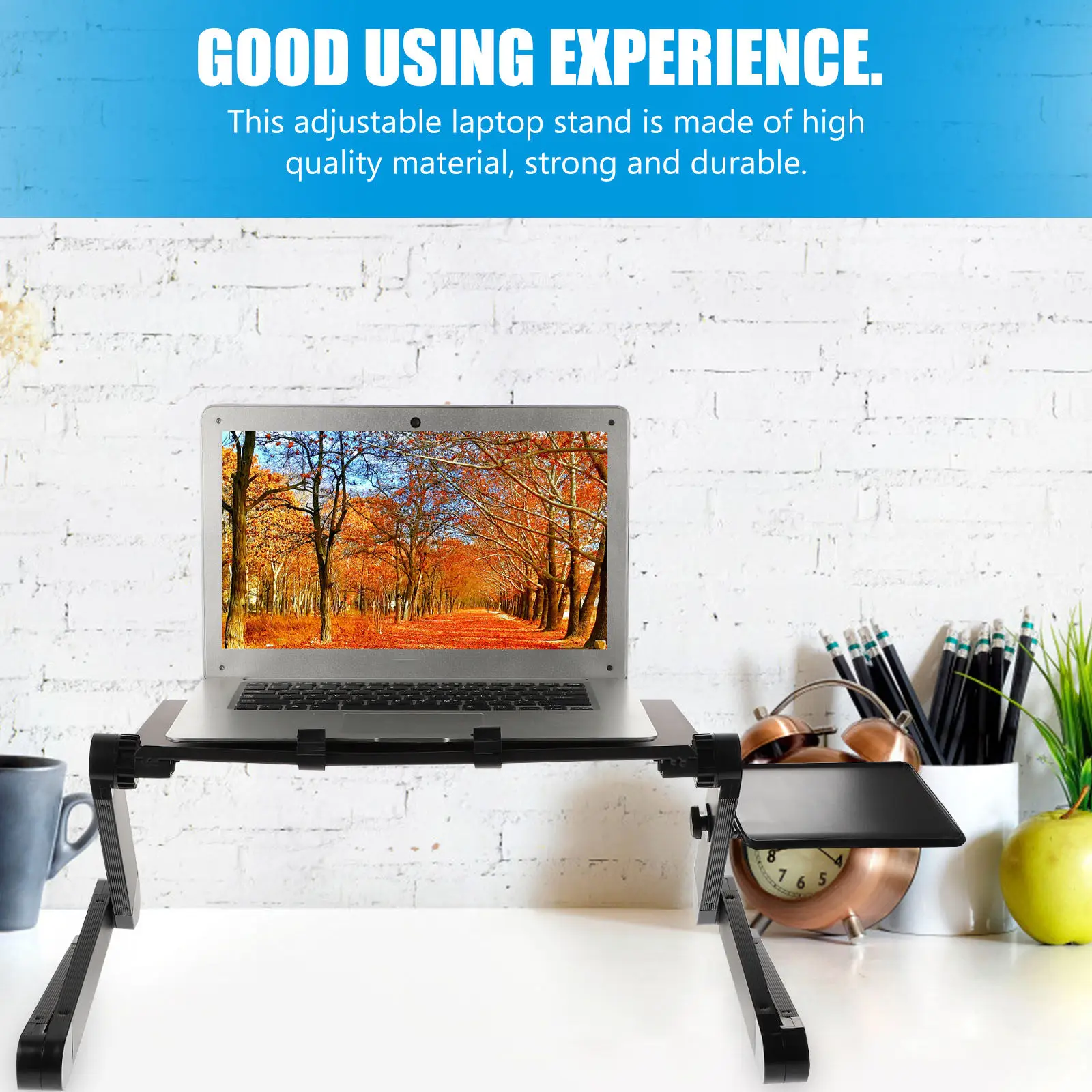 Aluminium Alloy Adjustable Laptop Stand Holder For Student Foldable Desktop Elevating Neck Pain Relief Eye Level