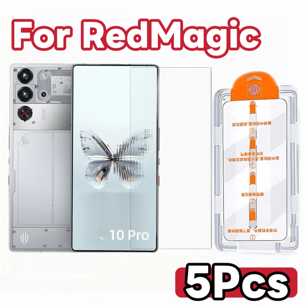5 قطع تنطبق على Red Magic 10Pro فيلم مقسى للهاتف المحمول المقاوم للانفجار 10Pro + طبقة حماية عالية الدقة #1