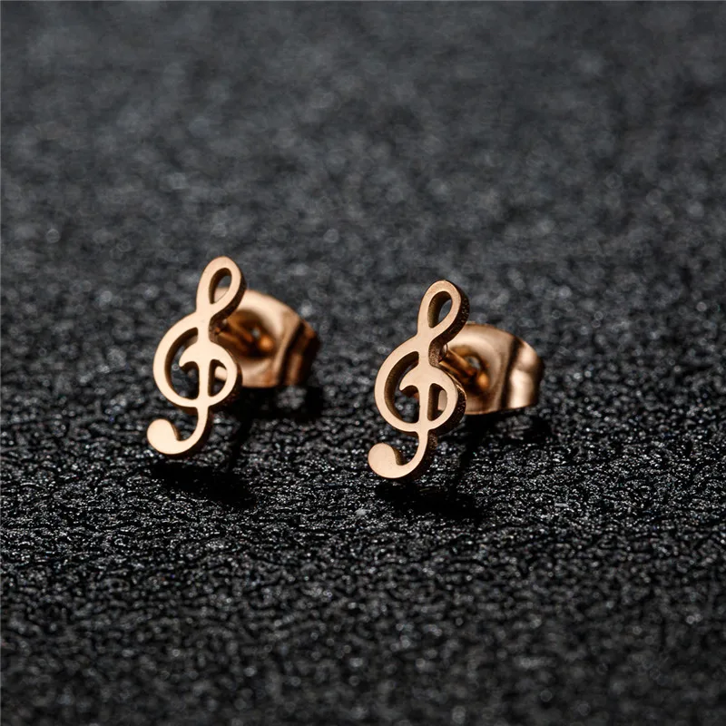 1 Paar Mini-Musikohrringe aus Edelstahl, schöne kleine Ohrstecker für Frauen, Charm-Ohrringe mit Musiknoten, Schmuck, Geschenk – Detail 4