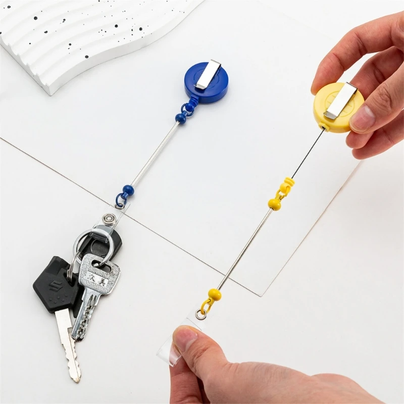 2024 New Retractable Badge Holder with Belt Clip, Retractable Badge Holder Badge Reel Retractable Card Holder for Nurse Docto