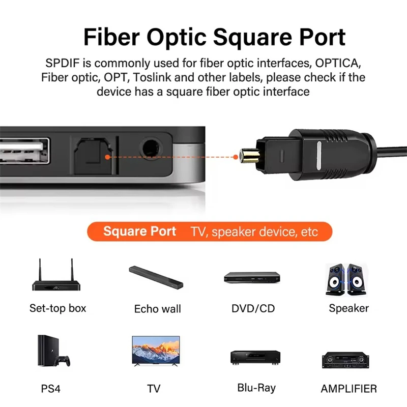 Digital Optical Audio Cable Toslink SPDIF Coaxial Cable 1m 2m 3m 5m 10m for Amplifiers Blu-ray Xbox 360 PS4 Soundbar Fiber Cable