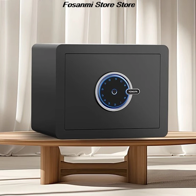 Home Office Mini Smart Safe Bedside Cabinet With Fingerprint Password Lock For Jewelry Documents Concealed Storage Security Box