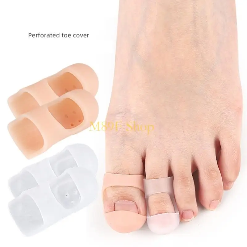 M89F 2pcs Silicone Toe Guards Toe Caps Reduce Pressure From Shoes During Walking Running