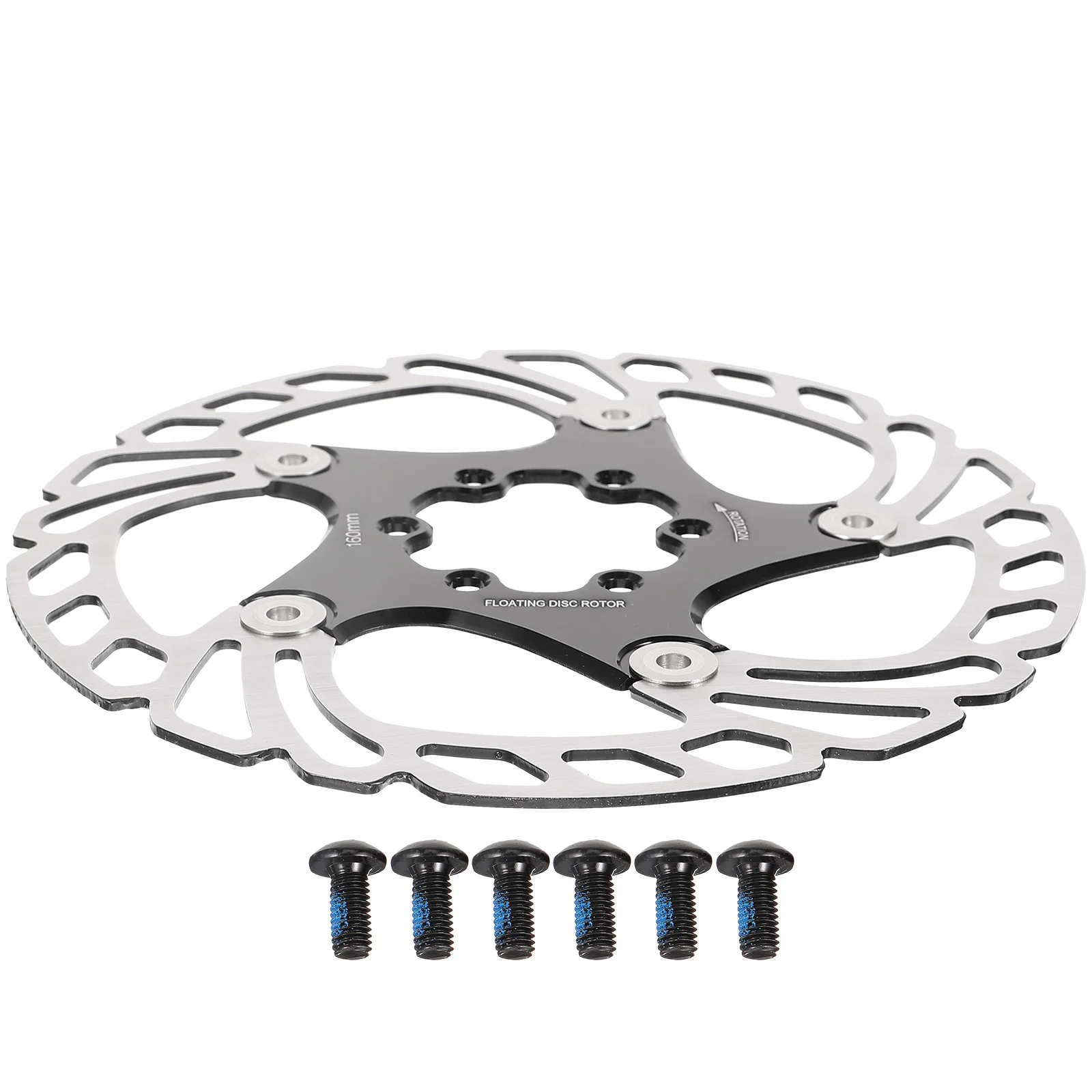 

1 Set Universal Bike Disc Brake Parts 6-Hole Screw Fixing High-Strength Stainless Steel Aluminum Alloy Hollow Design For Heat