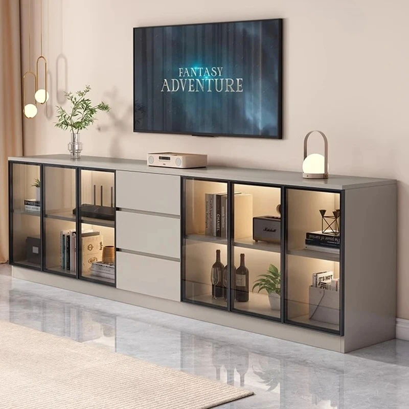 Verre supports de télévision universels couloir stockage concepteur esthétique minimaliste Table de télévision bois nordique Muebles Para Tv réplique meubles