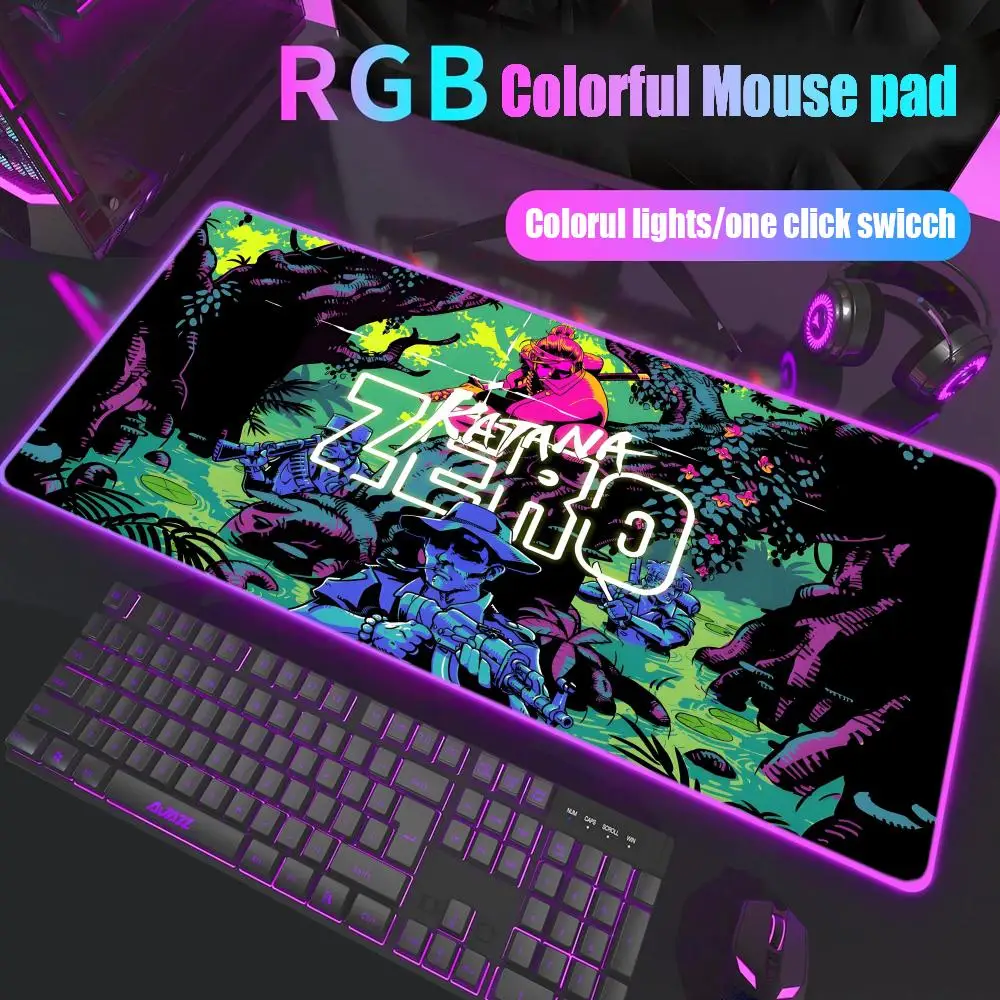

Game Katana Zero Mouse Pad Gamer Rgb Desk Mat Back Light Led Mousepad Setup Gaming Accessories Deskmat Big Mousepad Backlight